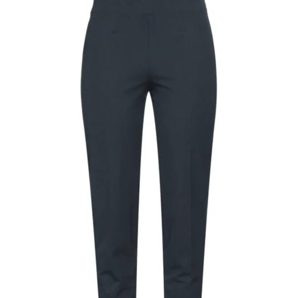 Italian Piazza Sempione Black Pants straight leg Cotton blend fabric
